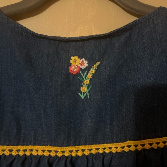 Embroidered Blue Dress - Picture 7 of 7